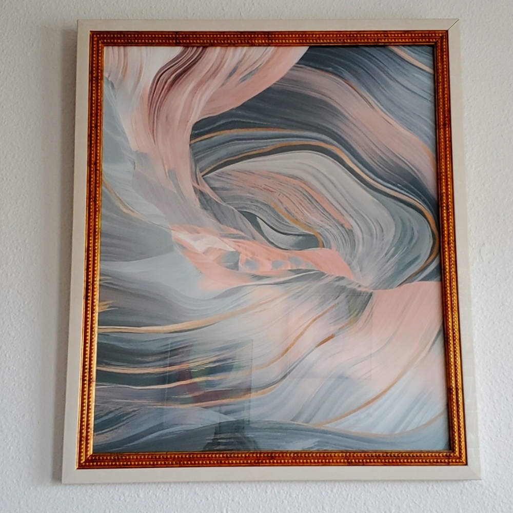 Wall Art with a Gold & White frame